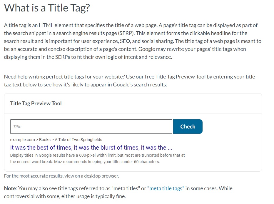 Boost Your SEO Game: A Deep Dive into Moz’s Title Tag Preview Tool